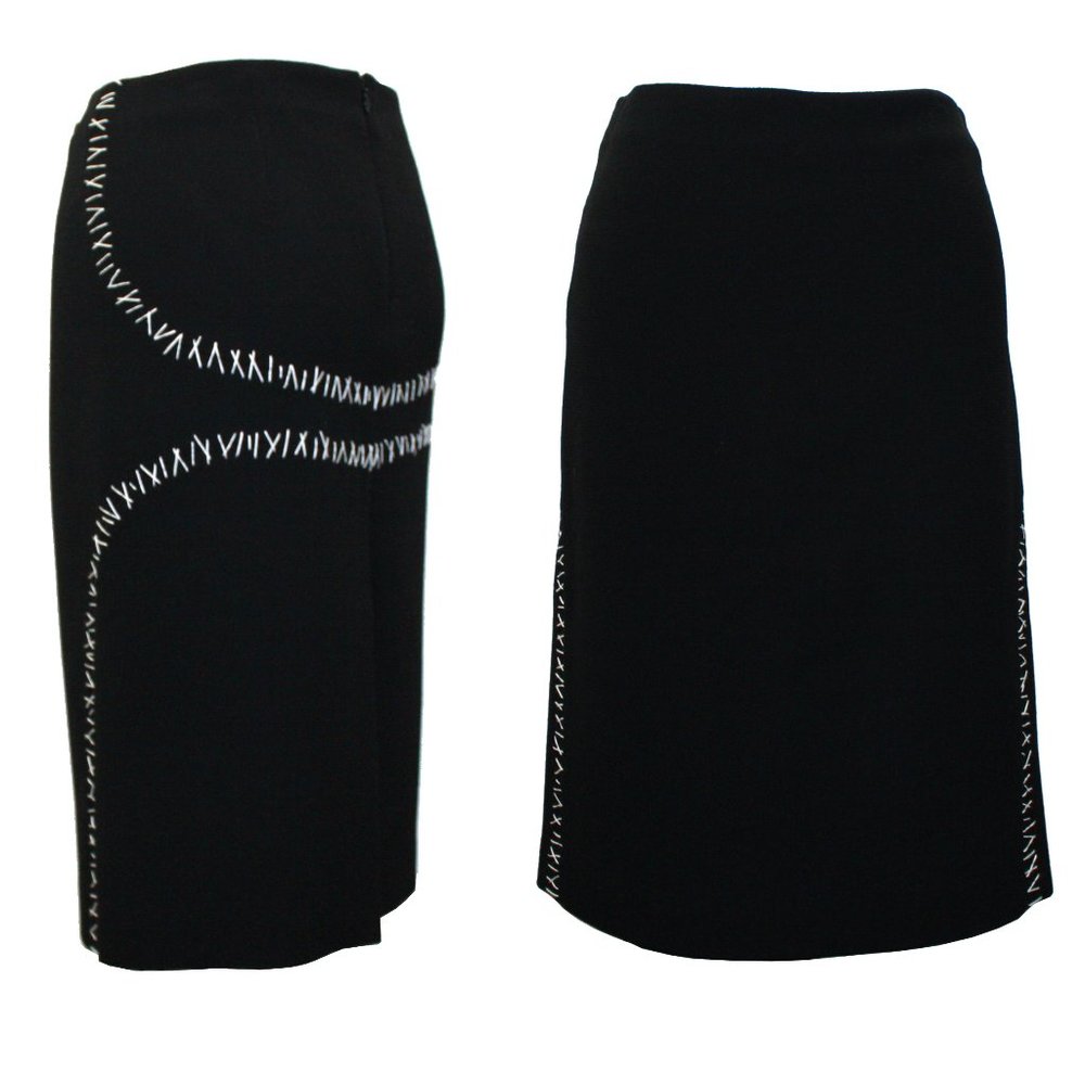 Alexander McQueen pencil skirt with top stitching